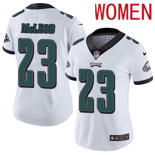 Women Philadelphia Eagles #23 Rodney McLeod Nike White Vapor Limited NFL Jersey->women nfl jersey->Women Jersey